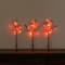 14in. Pre-Lit Artificial Halloween Black Twig Branches with 45 Orange LED Lights and Integrated Ground Stake - Set of 3